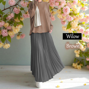 Wilow Pleated Tunic Dress - Buy 2 Free Tudung DR888