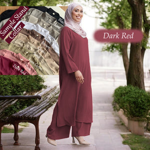 Junaida Stand Collar Set - Loose Sleeve