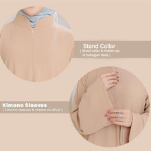 Mawar Stand Collar Tunic Jumbo - Clearance - Sand - Size M