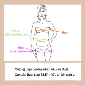 Uniya Tunic Jumbo A (Loose Sleeve) - No Tudung - COD Not Available