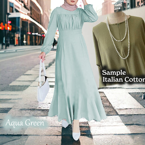 Perina Back Zip Cotton Jubah - New
