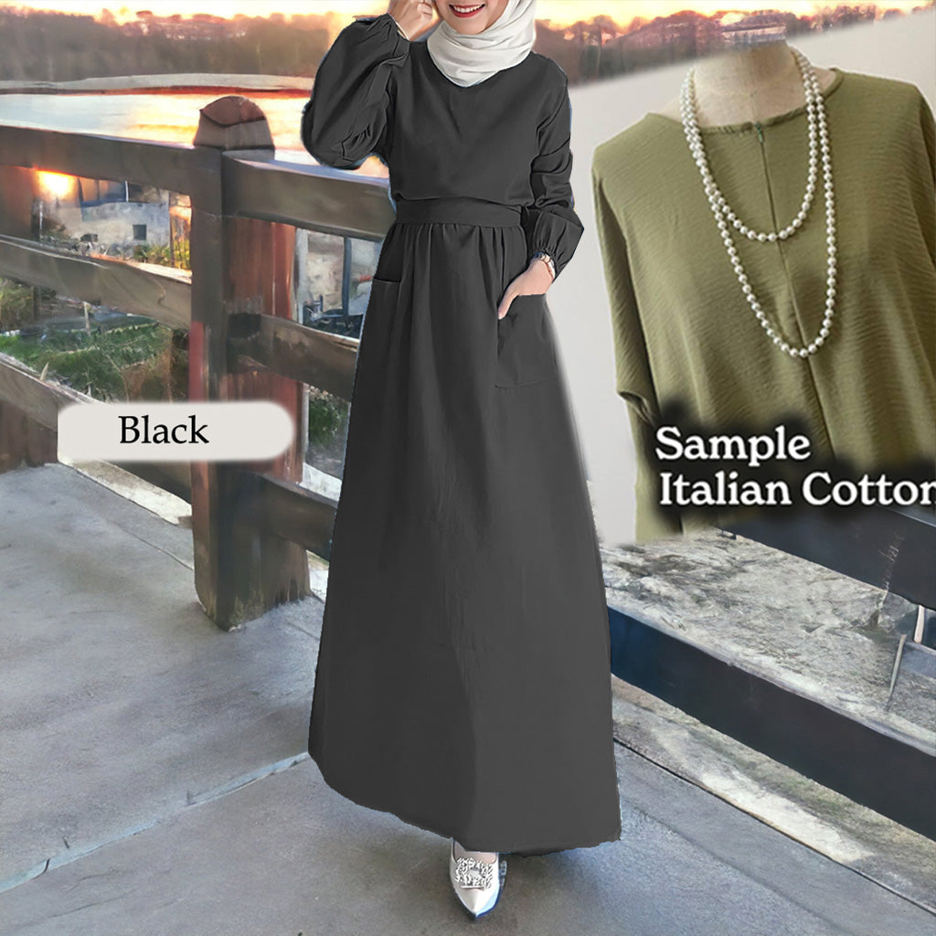 Xixili Back Zip COTTON Jubah