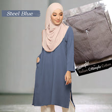 Kade Cotton Blouse - Clearance - Light Grey - Size 7XL