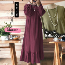 Henna Cotton Tunic Jumbo - Clearance - Maroon - Size 6XL