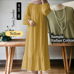 Henna Cotton Tunic Jumbo - Clearance - Yellow - Size XL