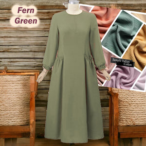 Coffee Cotton Tunic Jumbo - Loose Sleeve B (Size 6XL ~ 10XL)