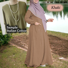 Coffee Cotton Tunic Jumbo - Loose Sleeve - Clearance - Khaki - Size XL