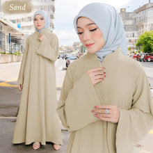Mawar Stand Collar Tunic Jumbo - Clearance - Sand - Size M