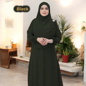 Letter Tunic Jumbo B (Loose Sleeve) - No Tudung - Clearance - Fern Green- Size XL