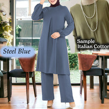 Emma Cotton Set - Clearance - Steel Blue - Size 3XL