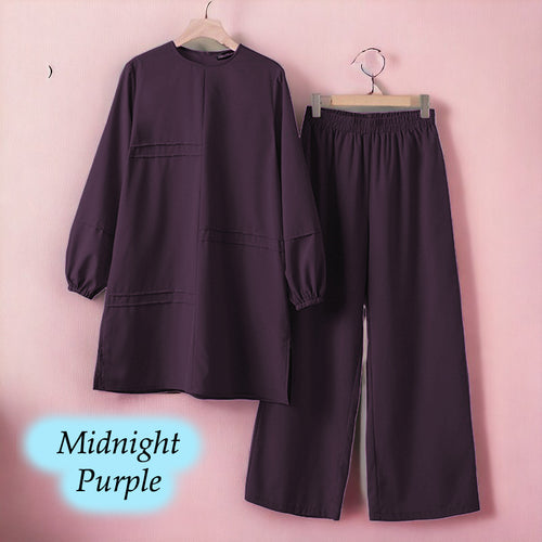 Gazala Cotton Muslimah Set - Clearance - Grape Purple - Size M