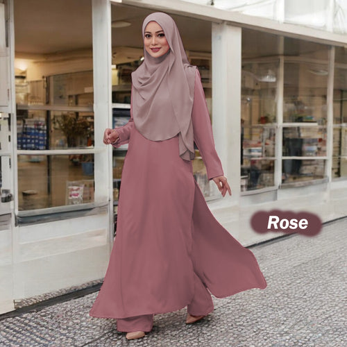 Pasha Tunic Jumbo + Pants - Clearance - Rose - Size L