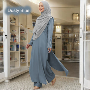 Pasha Tunic Jumbo + Pants - Clearance - Periwinkle - Size M