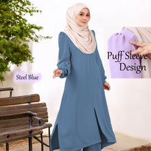 Seminar Puff Sleeve Set - Clearance - Periwinkle - Size M