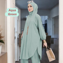 Medina Set (Loose sleeve) No Tudung - Clearance - Aqua Green - Size XL