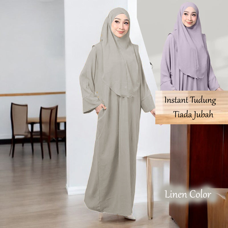 Enana Instant Tudung - Clearance - Linen - Size Normal