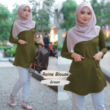 Raine Blouse - Clearance - Green- Size 5XL