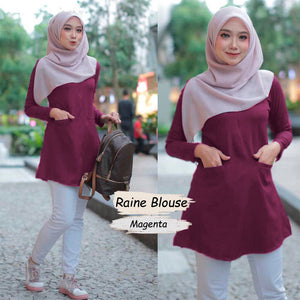 Raine Blouse - Clearance - Magenta - Size 5XL