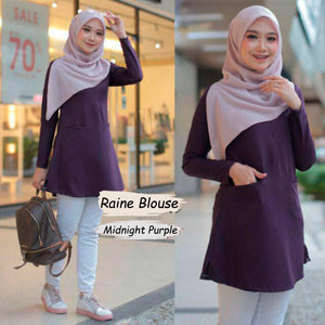 Raine Blouse - Clearance - Midnight Purple - Size 4XL