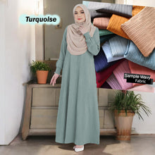 Octa Wavy Jubah - Clearance - Turquoise - Size 2XL