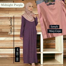 Sabeeya Wavy Tunic Jumbo - Clearance - Midnight Purple - Size L
