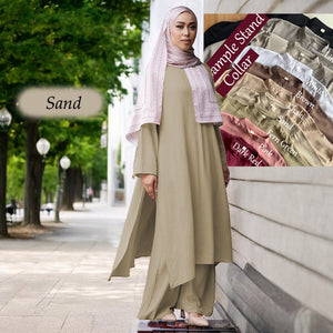 Junaida Stand Collar Set - Loose Sleeve