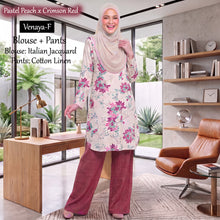 Venaya-Pastel Peach-Crimson Red-L