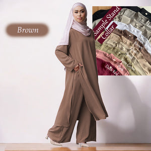 Junaida Stand Collar Set - Loose Sleeve