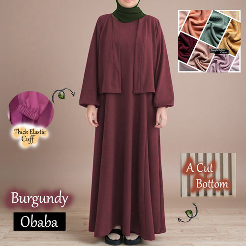 Obaba A Cardigan Dress - Buy 3 @ Free Jubah JB777