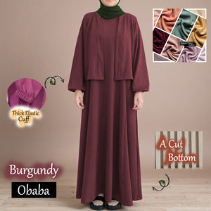 Obaba A Cardigan Dress - Buy 3 @ Free Jubah JB777