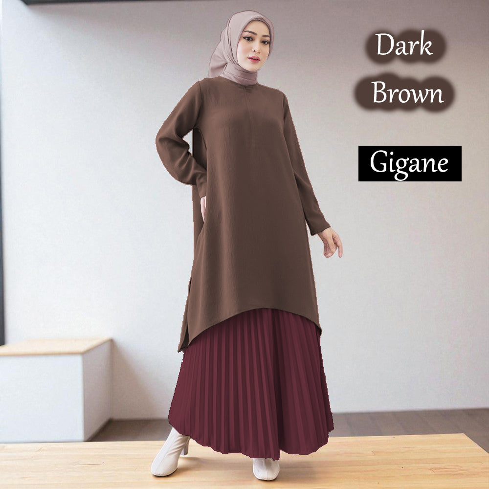 Gigane B Pleated Tunic Dress