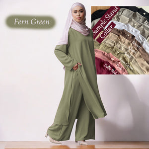 Junaida Stand Collar Set - Loose Sleeve
