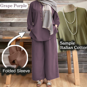 Namila Cotton Loose Pants Set B