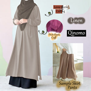 Qinomo Tunic Dress (Skirt Pants) - Buy 3 @ Free Blouse BL777