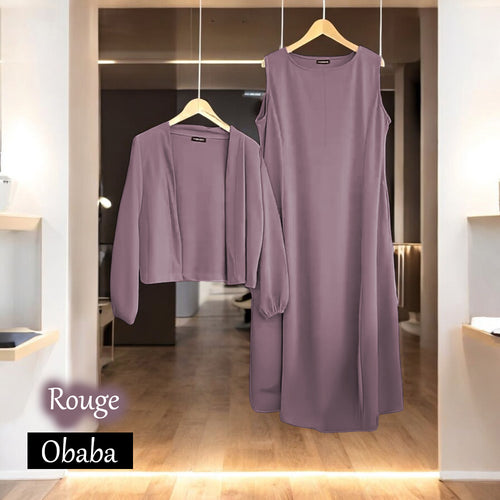 Obaba B Cardigan Dress - Buy 3 @ Free Jubah JB777