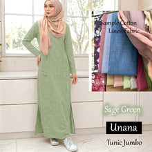Unana Cotton Linen Tunic Jumbo - Beli 3 @ Free JB777