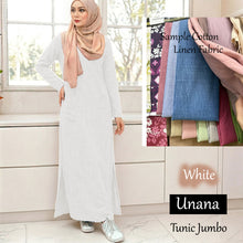 Unana Cotton Linen Tunic Jumbo - Beli 3 @ Free JB777