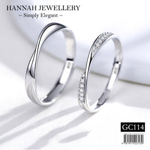 【GC114】Korean Ribbon Twist Couple Ring