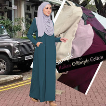 Qaima Italian Crumple Cotton Jubah