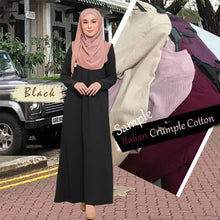 Qaima Italian Crumple Cotton Jubah