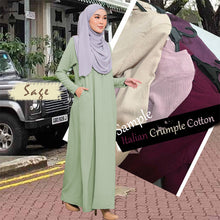 Qaima Italian Crumple Cotton Jubah